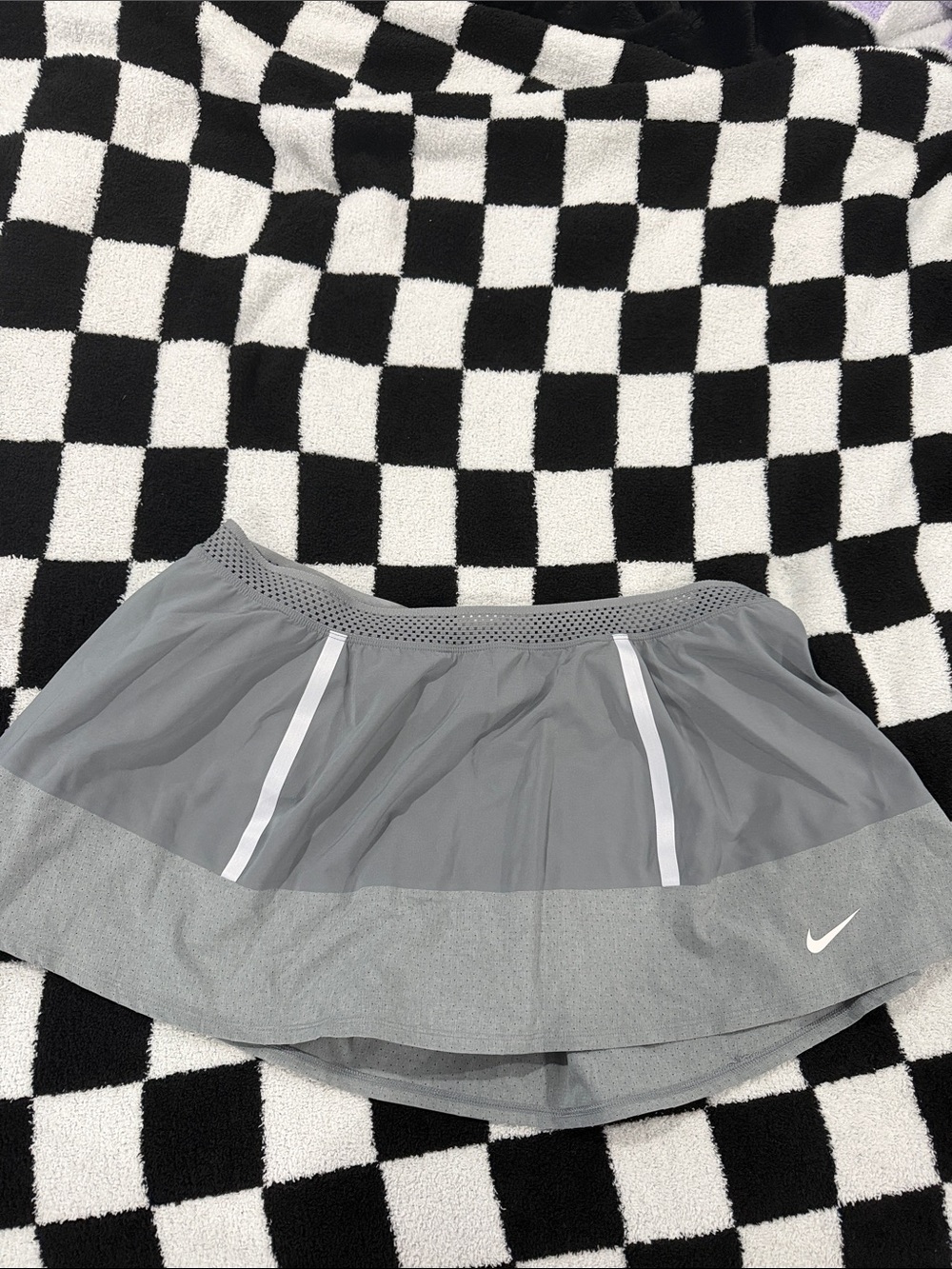 Nike Grey Athletic Skirt with White Accent